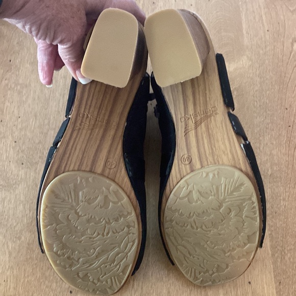 Dansko Arlene Black Nubuck Platform Sandal Brand New In Box Size 40 - Picture 6 of 8